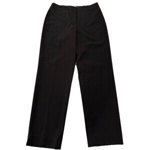 Chico's 1.5 / 10 Mid Rise Straight Trouser Black Womens Stretch Dress Pants